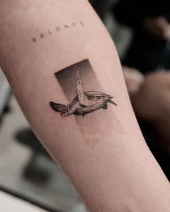 Détail tatouage micro-réalisme tortue_1