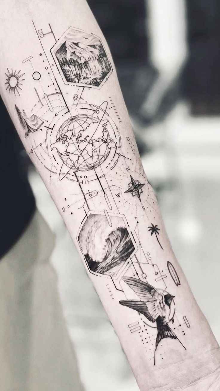 Tatouage Dotwork géométrique avant bras_5