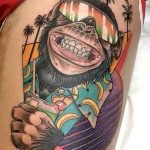 Tatouage New School animal singe