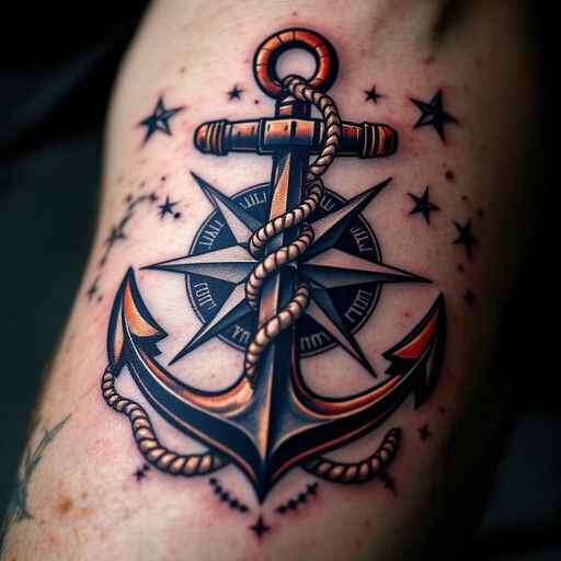 Tatouage Old School ancre _2_11zon