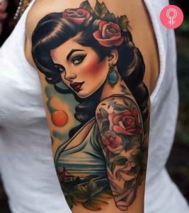 Tatouage Old School pin-up_9_11zon
