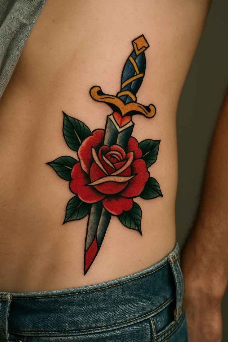 Tatouage Old School rose_10_11zon