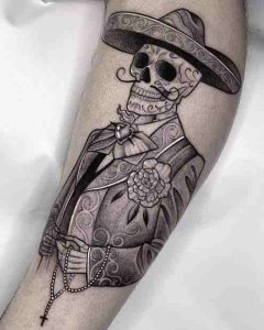 Tatouage calavera mexicain_