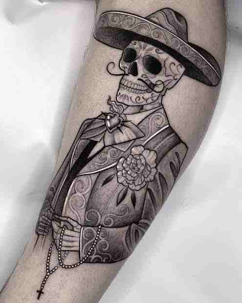 Tatouage calavera mexicain_