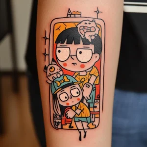 Tatouage cartoon – personnage de dessin animé