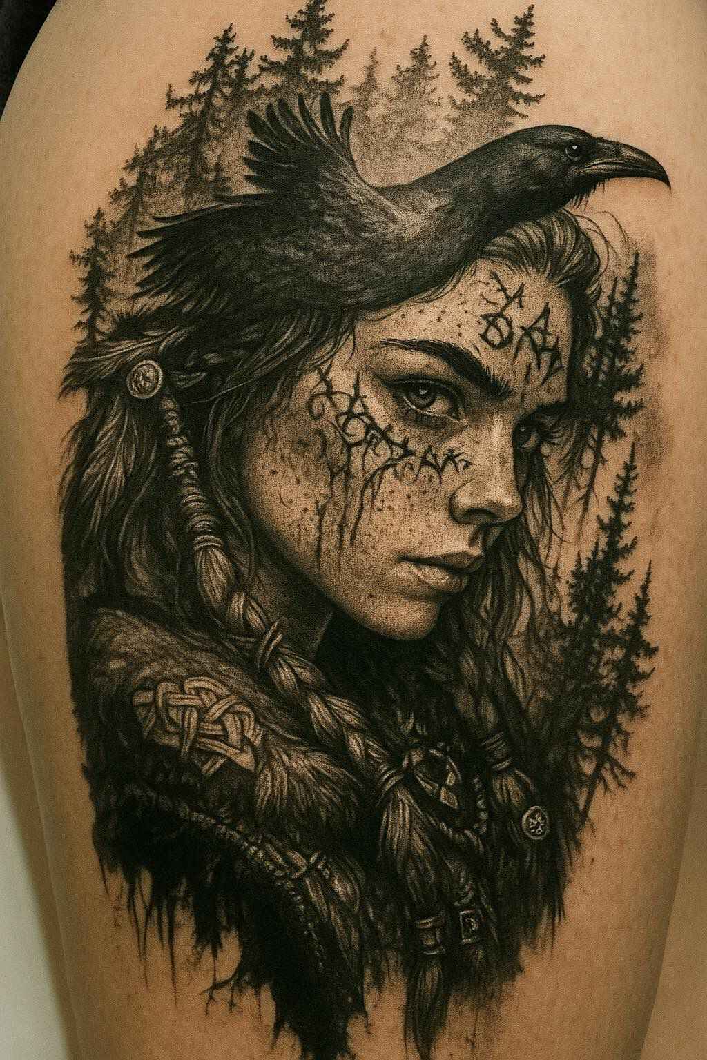 Tatouage elfe guerrière_5