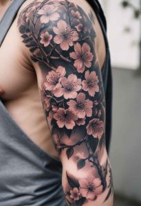 Tatouage fleur de cerisier japonais 2