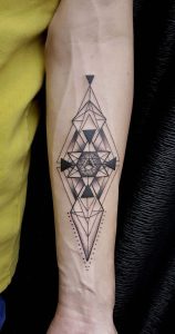 Tatouage géométrique minimaliste – triangle