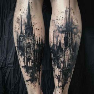 Tatouage gothique chateau_4_11zon