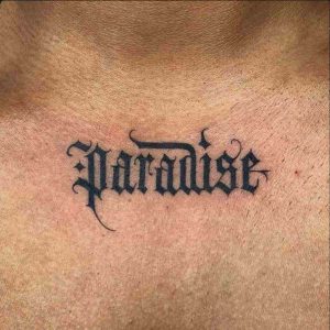 Tatouage lettrage paradise_2_11zon