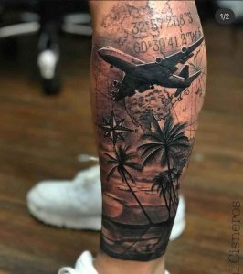 Tatouage paysage réaliste voyage_9