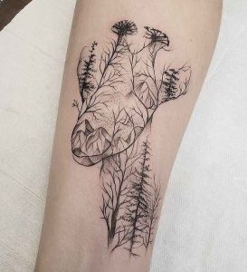 tatouage Fine Line animal girafe_2_11zon