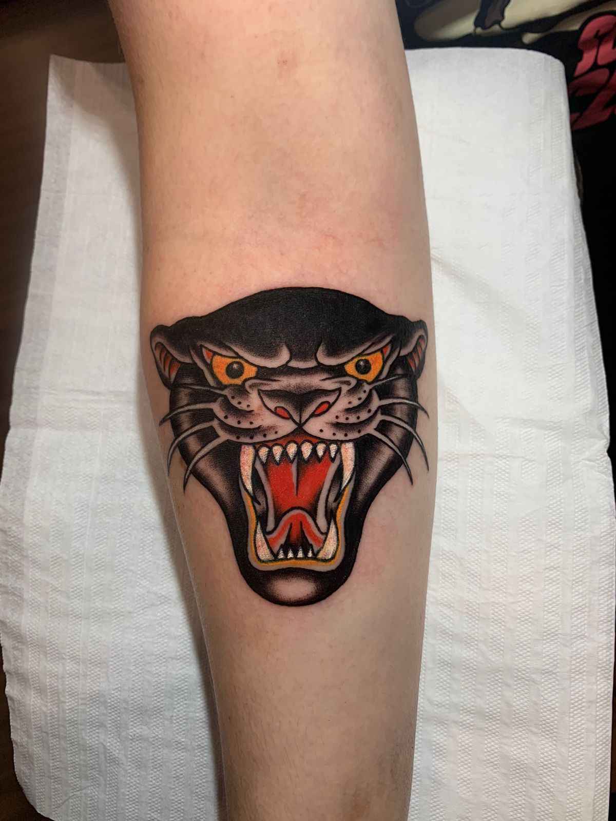 tatouage Old School panthère_7