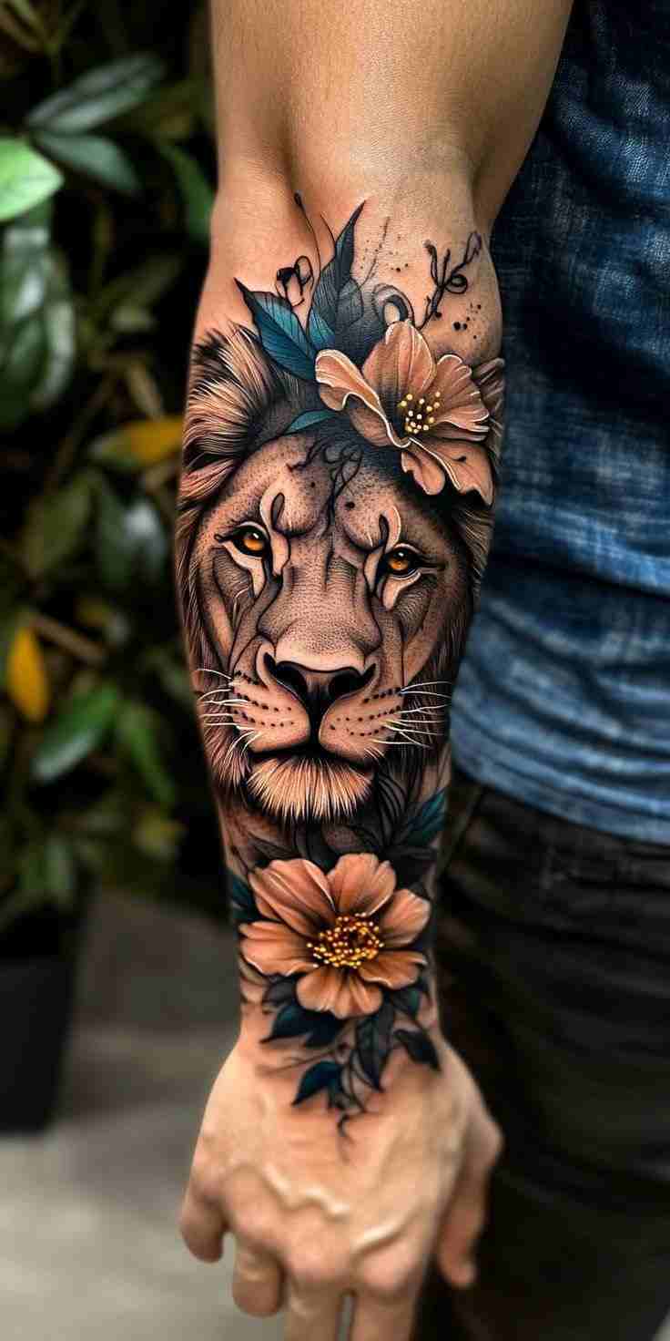 tatouage animal animaux lion_1_11zon