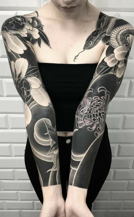 tatouage japonais blackout
