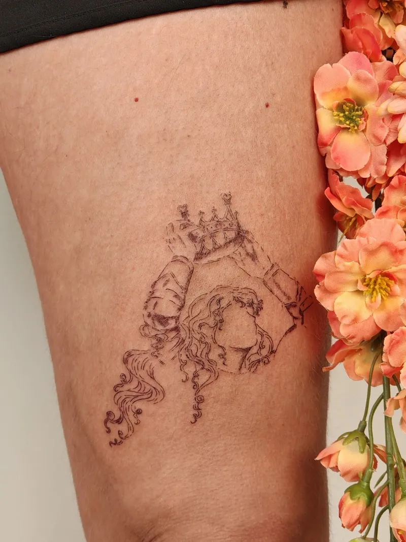 Galerie de tatouages 51 L'Iris Pourpre