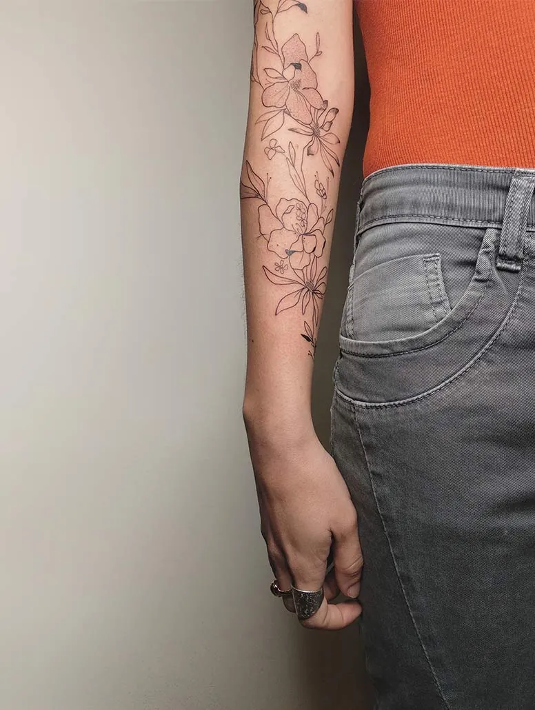 Galerie de tatouages 22 Noire De Ligne